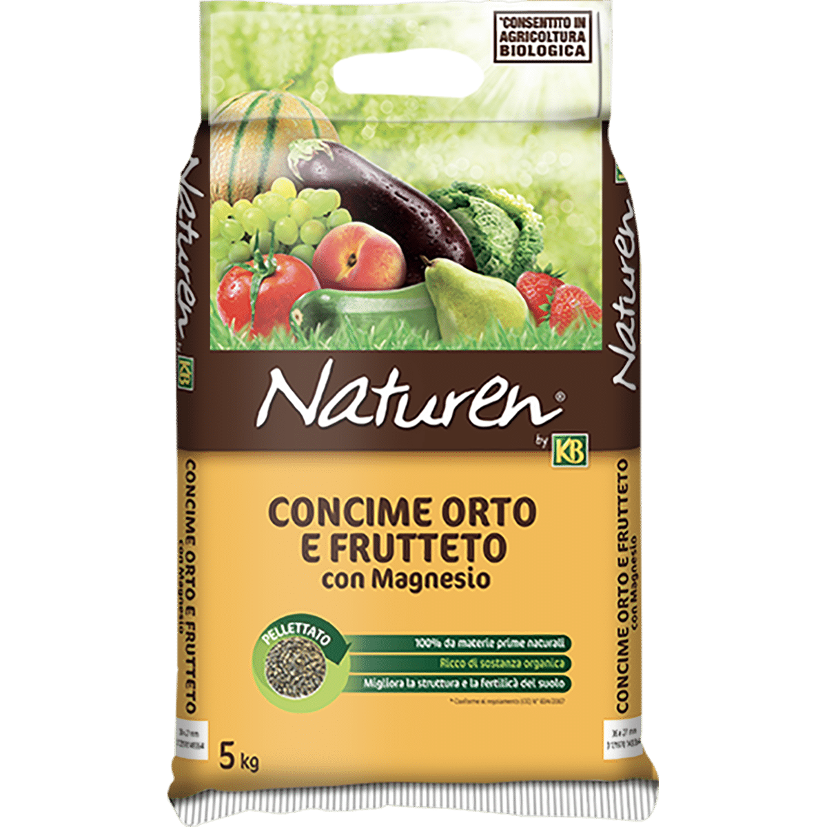 CONCIME BIO UNIVERSALE ORTO FRUTTI FIORI GIARDINO AGRUMI NATURALE GRANULARE 5KG