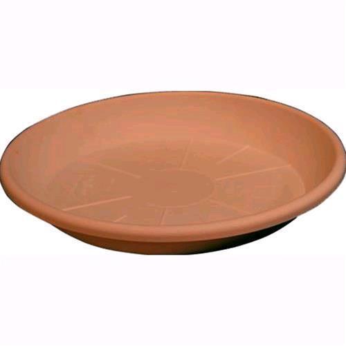 SOTTOVASO TONDO in Resina Color TERRACOTTA 43x6H cm per VASO Festonato da 50 cm