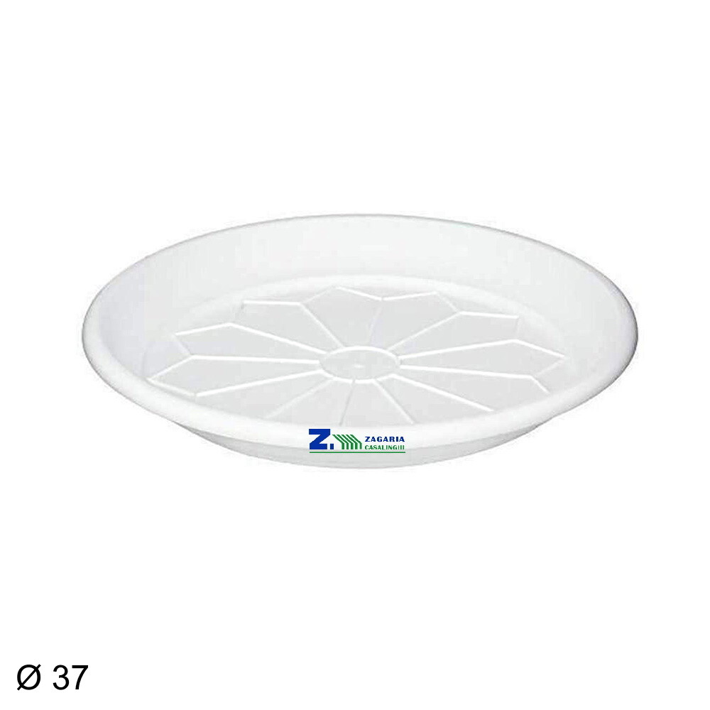 SOTTOVASO TONDO NAXOS DIAM. CM 37X5 H IN PLASTICA COLORE BIANCO