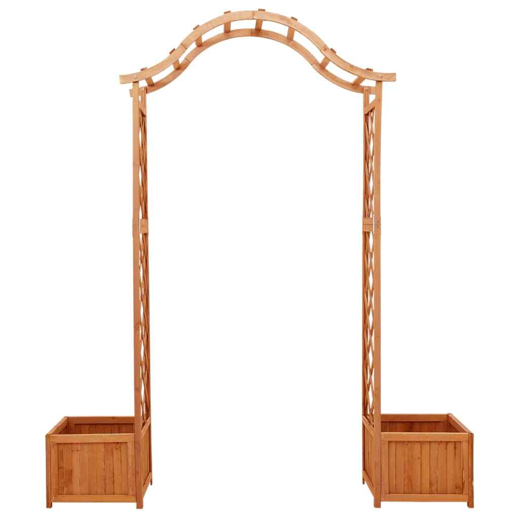 AX Pergolato Arco Pergola 175x40x204cm Ingresso Rampicanti Piante Marrone 316388