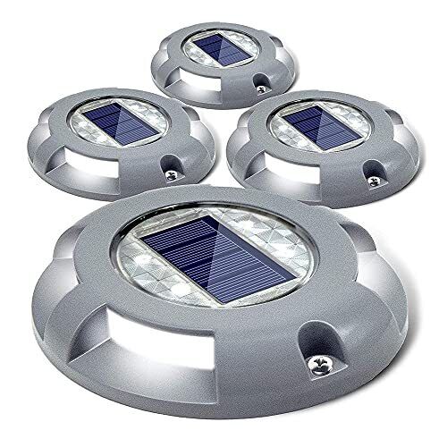 Siedinlar Solar Deck Lights Vialetto Dock Luce LED Solar Powered Outdoor (z4G)