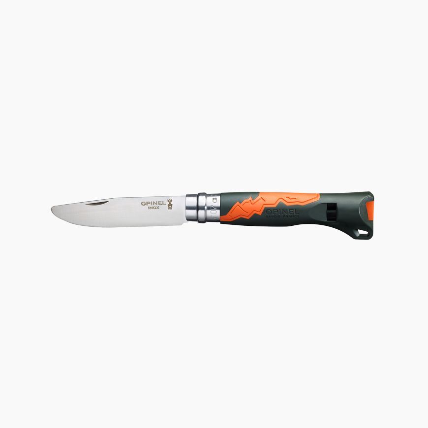 Opinel, 021510 Outdoor Junior No. 07 Coltellino Con Fischietto Arancione