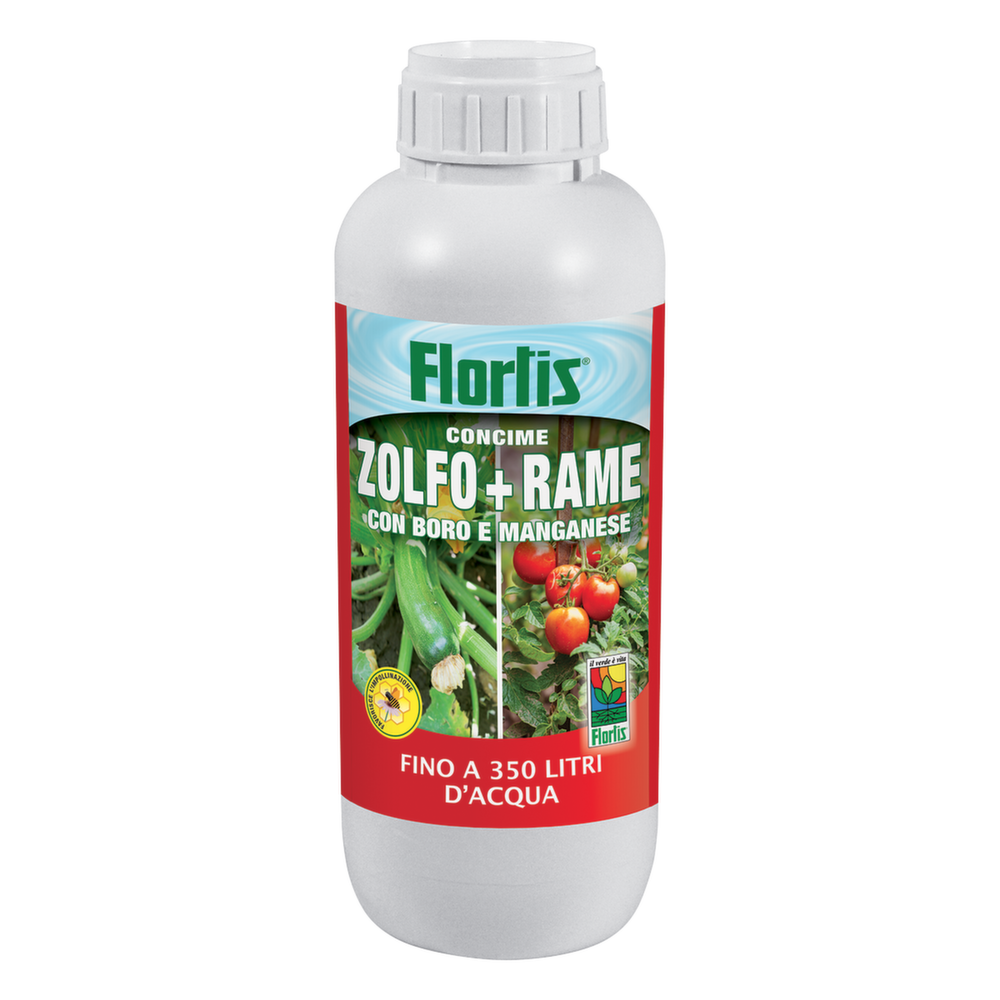 FLORTIS CONCIME ZOLFO + RAME LIQUIDO CON BORO E MANGANESE 1 KG