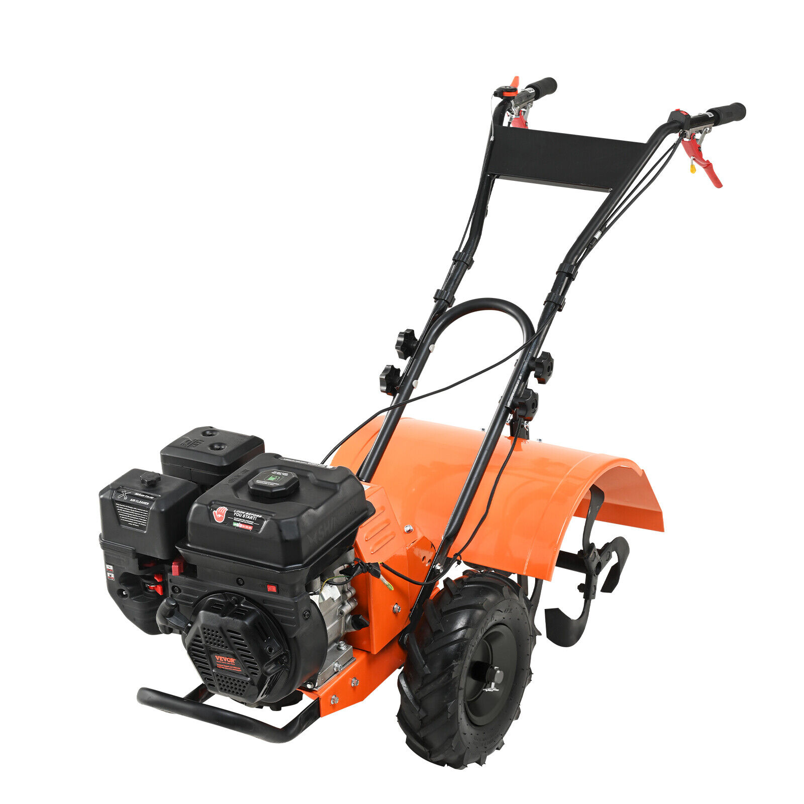 VEVOR Motozappa Termica Motore a Benzina 212CC 4 Tempi Fioriera Orto Giardino