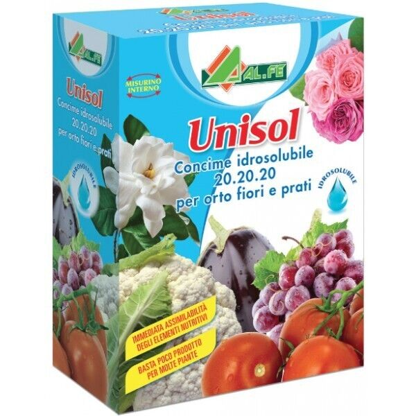 Alfe Unisol Concime Universale Idrosolubile come Asso di Fiori 20-20-20+ME 1 Kg