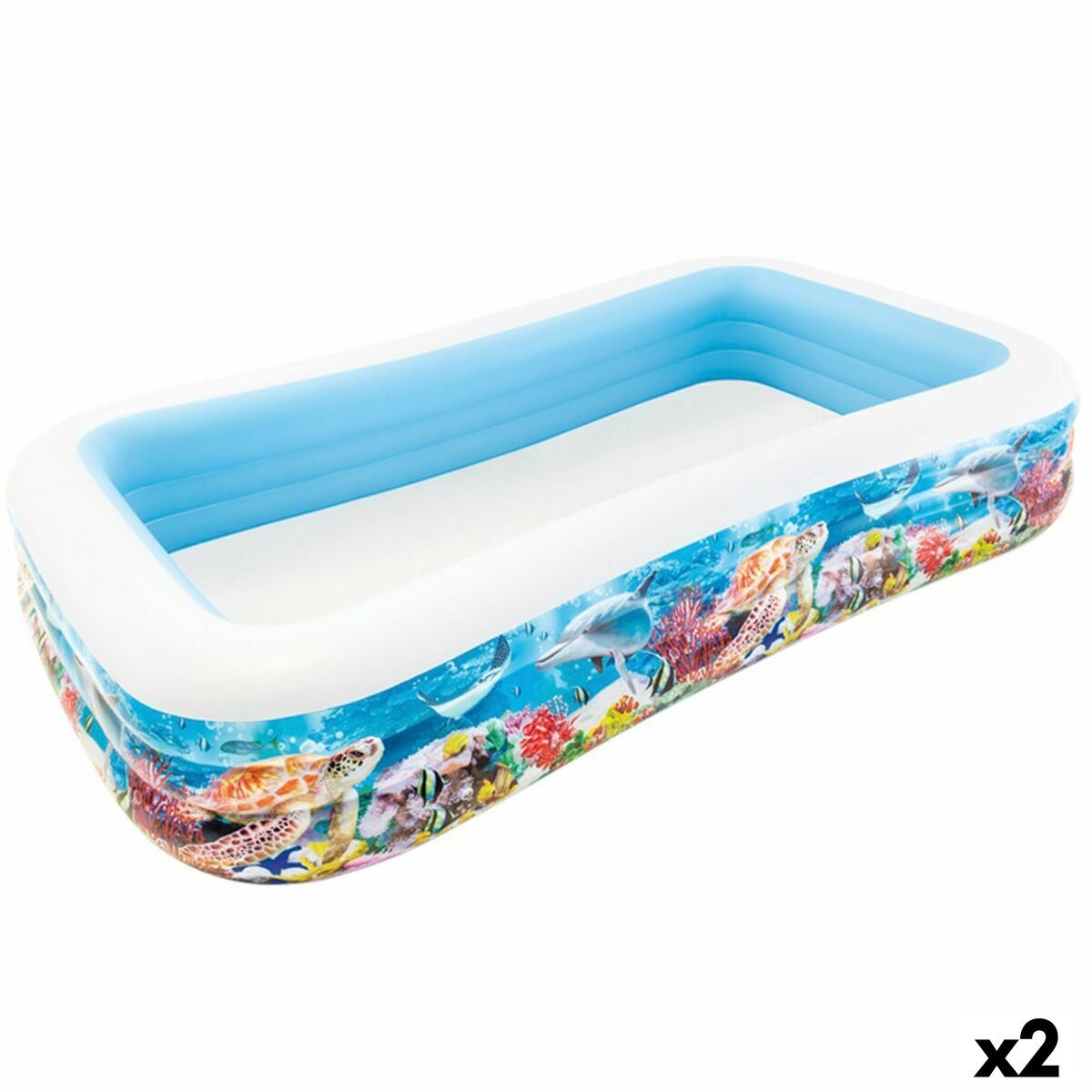 Piscina Gonfiabile per Bambini Intex Tropicale 1020 L 305 x 56 x 183 cm [2 Un