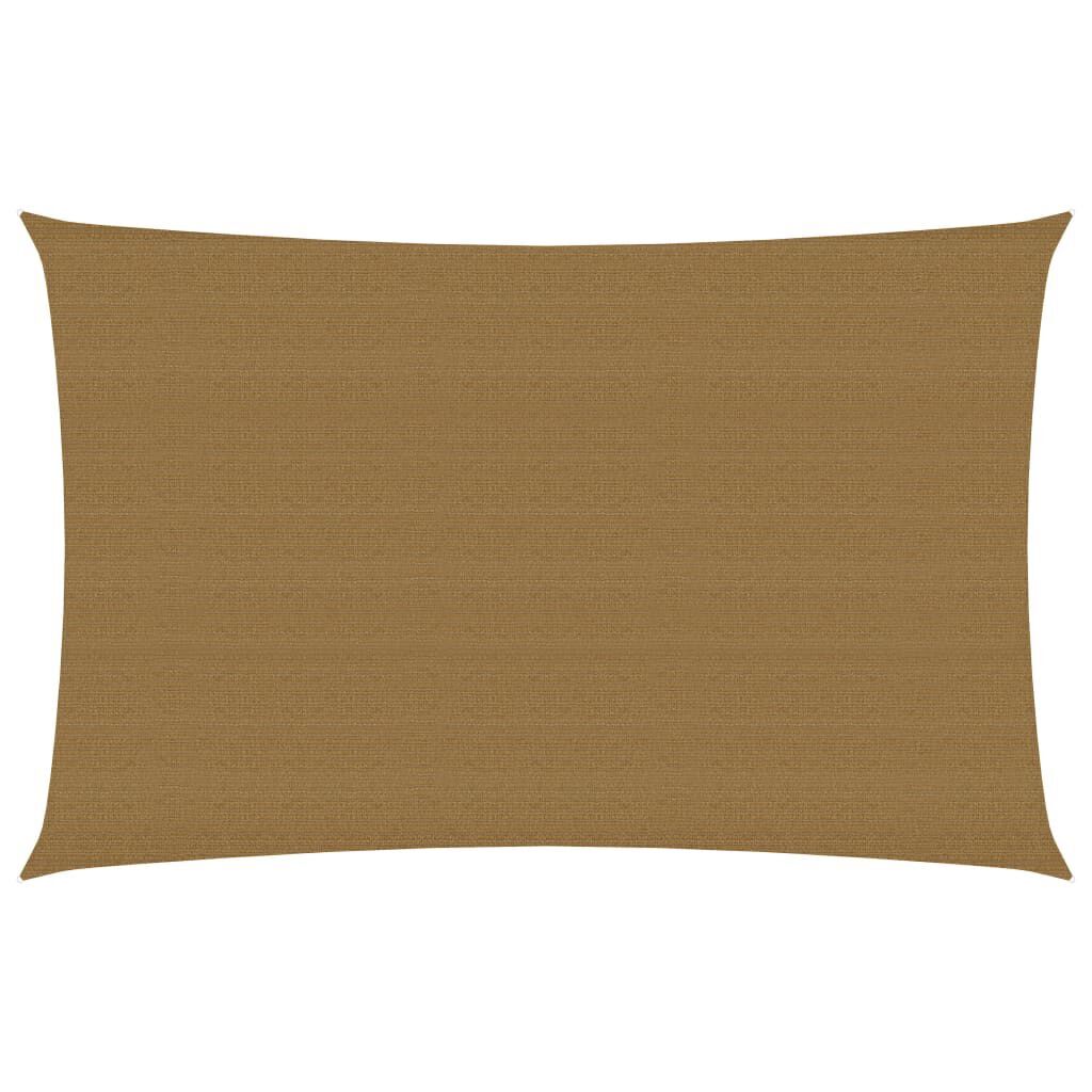 AX Vela Parasole 6x8m Tortora Rettangolare 4 Corde 1,5m Balcone Giardino 311415