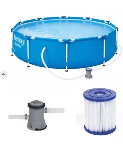 Bestway Piscina tonda Steel Frame Pro 366 cm fuori terra piscine per bambini