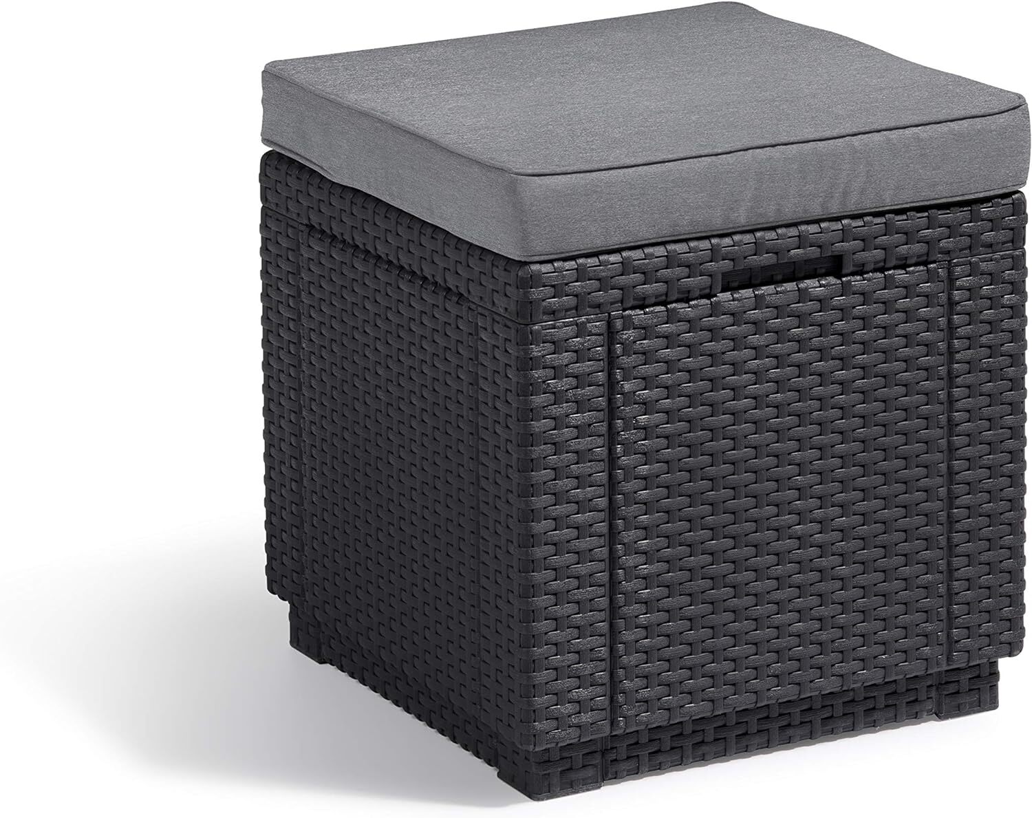 Keter Allibert by Cube - Sgabello con vano portaoggetti, Coperchio...