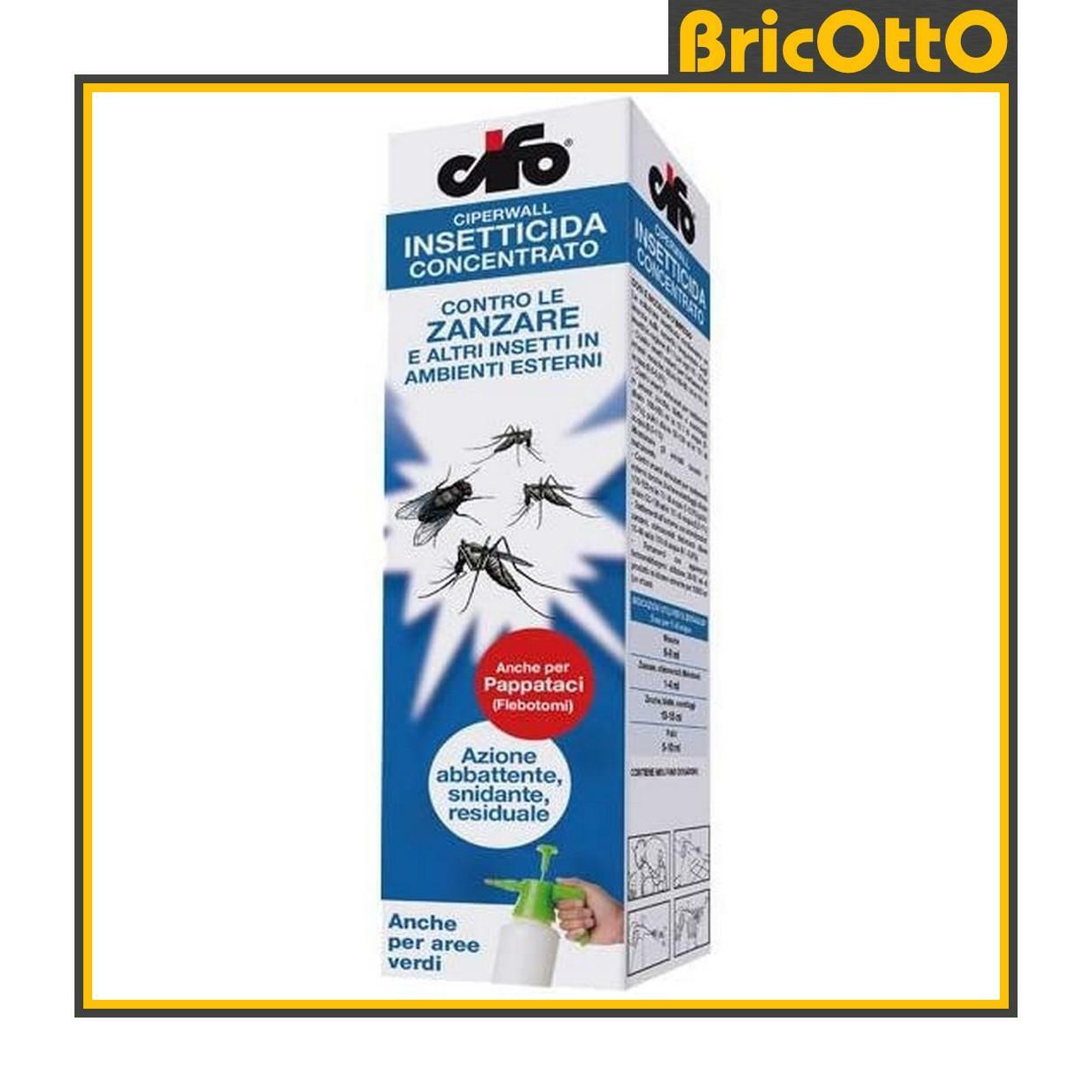 CIPERWALL T2 INSETTICIDA CONCENTRATO PER ZANZARE INSETTI PAPPATACI  ML.250 CIFO