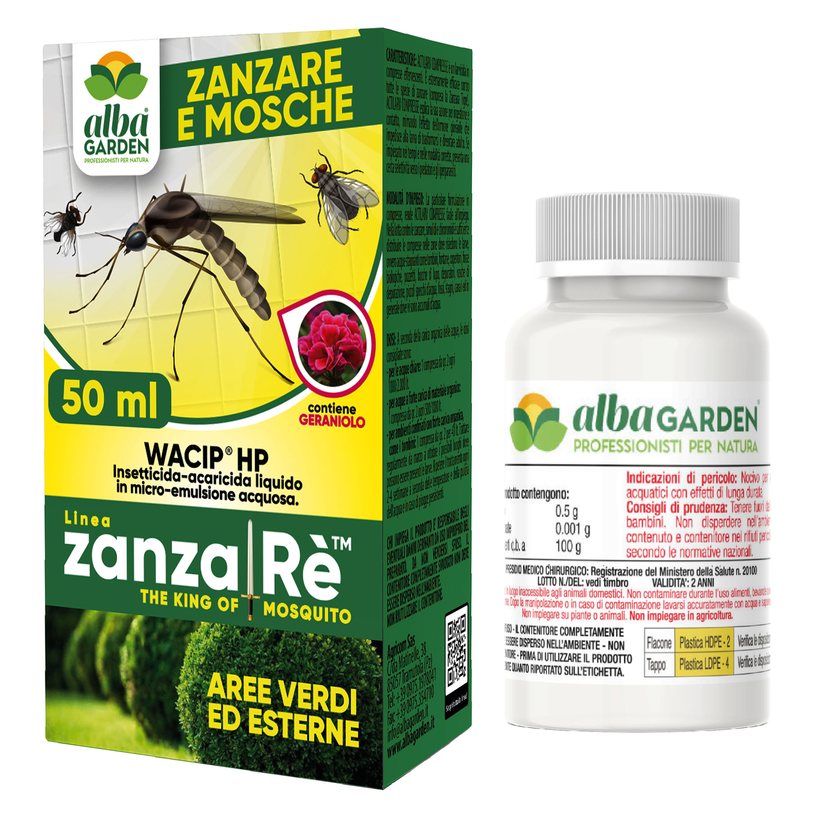 Zanzarè Green Giardino Concentrato Per Esterno Verde contro Mosche Zanzare 50 ml