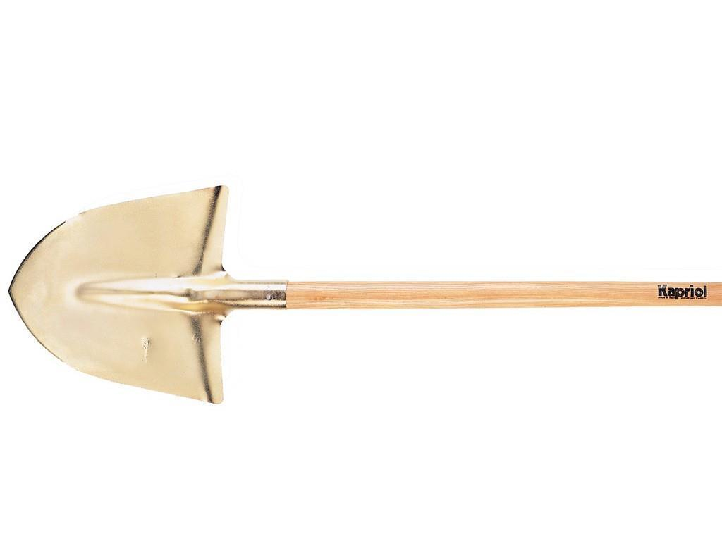 Badile Pala Kapriol Golden a Punta con Manico in Legno 140 Cm edilizia giardino