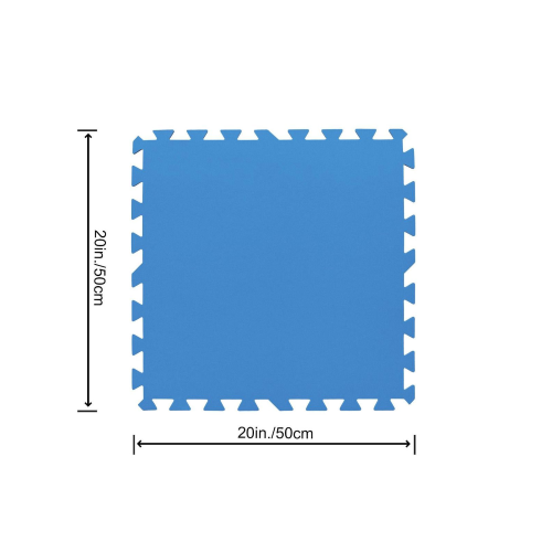 Bestway 58220 9 tappetini azzurri sottopiscina 50x50 cm tappeto in polietilene