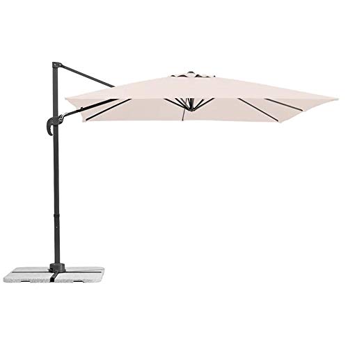 Bakaji Ombrellone Da Giardino Decentrato Con Parasole Inclinabile Palo In Alluminio Rotazione 360° Base A Croce Arredamento Esterno Gazebo Piscina Gia