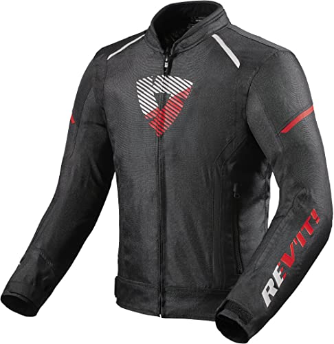 Revit Sprint H20 Giacca Tessile Moto Nero/Rosso Neon Xxl
