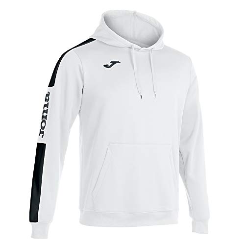Joma Championship Iv, Sudadera Con Capucha Hombre, Blanco-Negro, Xs