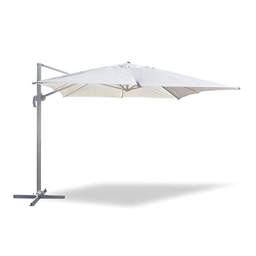 San Marco Ombrellone Da Giardino Decentrato 3X4 Bianco