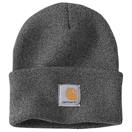Carhartt Berretto A Maglia Con Risvolto, Unisex - Adulto, Nero (Fumo Heather), Taglia Unica