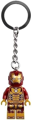 Lego 854240 - Portachiavi Super Heroes Iron Man, Lunghezza 9 Cm, Colore: Oro, Gold, Der Iron Man Schlüsselanhänger Ist 9 Cm Lang.