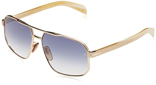 David Beckham Db 7102/S Occhiali, Oro E Beige, 61 Uomo