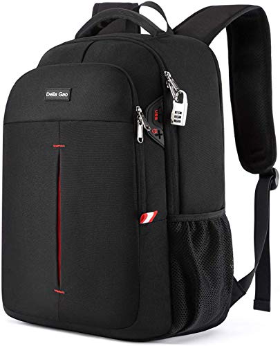 Della Gao 17 Pollici Zaino Computer Con Slot Di Ricarica Usb, Antifurto Impermeabile Zaino Uomo Grande Capacità Funzionale Zaino Pc Portatile Per Viag