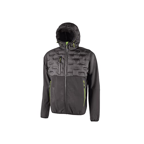 U-Power Fu213Ag Linea Future Modello Spock Giacca Ibrida Idrorepellente, Traspirante E Antivento, Poliestere/Spandex/Nylon, Asphalt Grey, M Dimensione