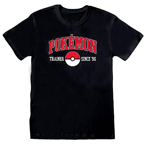 Pokemon Since 96 T-Shirt, Nero, L Uomo