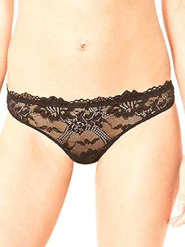 Infiore Perizoma A Vita Bassa 1103 In Pizzo Set 3 Pezzi (4, Nero)