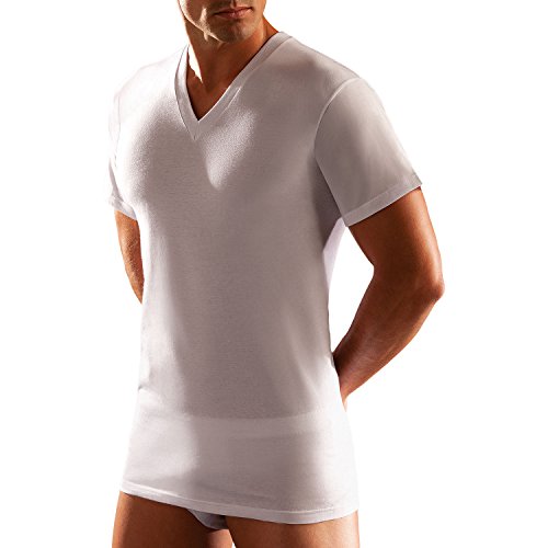 Cagi Intimo Uomo T-Shirt Manica Corta Scollo V Cotone Pettinato 1305 Colore Bianco Taglia 4