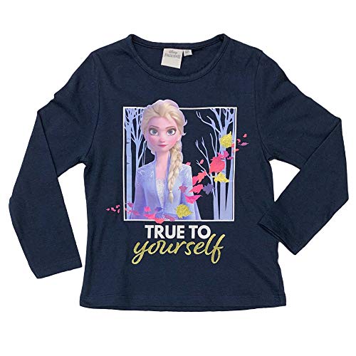 Disney Maglietta Maniche Lunghe Bambina Ufficiale Frozen Elsa Originale 3326