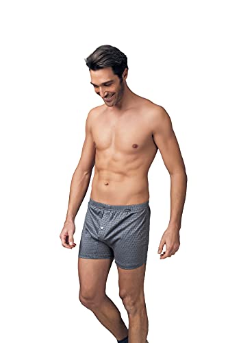 Nottingham 6 Boxer Uomo In Filo Di Scozia Con Elastico Interno (Fondo Scuro, 6)