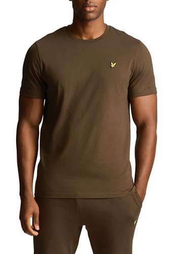 Lyle & Scott Uomo T-Shirt Tinta Unita Verde Oliva Xl