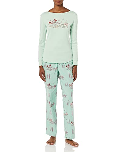Amazon Essentials Disney | Marvel | Star Wars Set Da Notte Pigiama In Flanella Donna, Mickey Winter - Womens, M