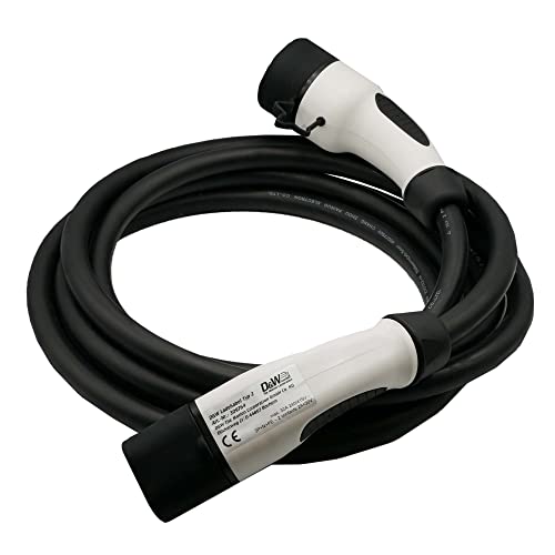 Duw Cavo Di Ricarica Tipo 2 | 22 Kw 3 Fasi 32 A | 5 Metri | Cavo Di Ricarica Per Veicoli Elettrici E Ibridi Plug-In | Ev Phev Auto Elettrica