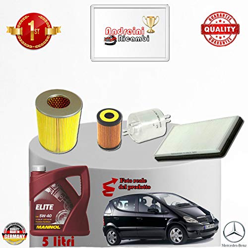 Kit Tagliando Filtri + Olio A 140 W168 60Kw 82Cv Dal 2001 -> 2004