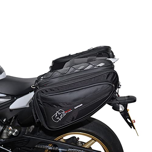 Oxford P50R Ol315 - Borsa Laterale Per Moto Con Rete Di Carico, 50 Litri, Colore: Nero