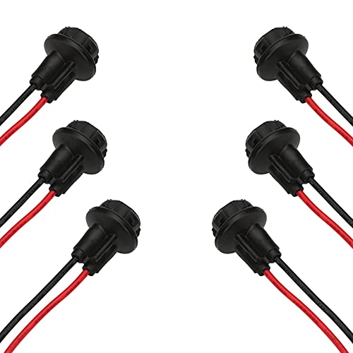 Senzeal T10 W5W 194 Lampadine A Led 921 Adattatori Per Prese Di Gomma T10 Filo Di Rame 6Pz