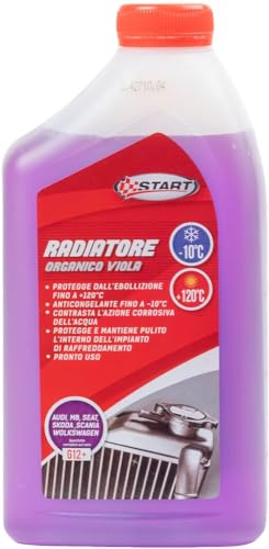 Liquido Radiatore Organico Viola G12+ Da 1 Litro - Contrasta L'Azione Corrosiva Dell'Acqua - Protegge Dall'Ebollizione Fino A +120°C E Agisce Da Antic