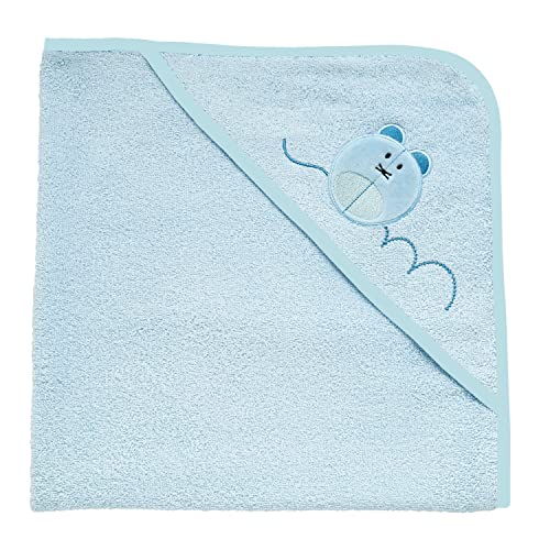 Chicco Accappatoio Quadrato In Spugna Di Cotone, 0 Mesi+, Azzurro