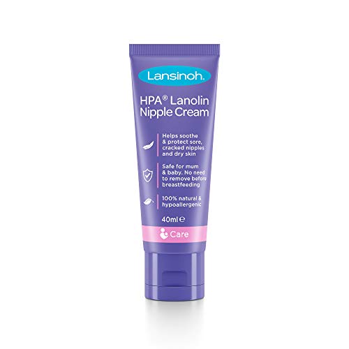 Lansinoh - Lanolina Hpa Crema Per Capezzoli - 100% Naturale, Lenisce E Protegge I Capezzoli Doloranti E Screpolati Durante L'Allattamento - 40 Ml