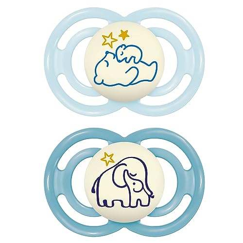 Mam Perfect Night Silicone 16+ Mon., 2 Pezzi, Orso/Elefante