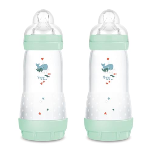 Mam Biberon Easy Start Anticolica, In Set Da 2, Con Tettarella In Silicone Skinsofttm, 4+ Mesi, 320 Ml