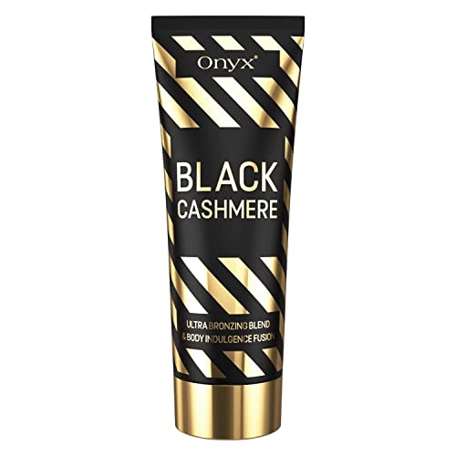 Onyx Black Cashmere Crema Solare Con Bronzer - Miscela Abbronzante Naturale Per Risultati Di Abbronzatura Scura - Crema Idratante Colorata Per La Rout