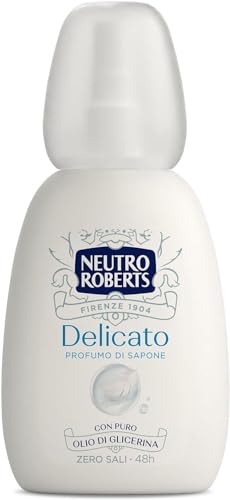 Neutro Roberts, Deodorante Vapo Delicato, Zero Sali Di Alluminio, Con Puro Olio Di Glicerina, Deodorante Uomo E Donna, Dermatologicamente Testato, Pla