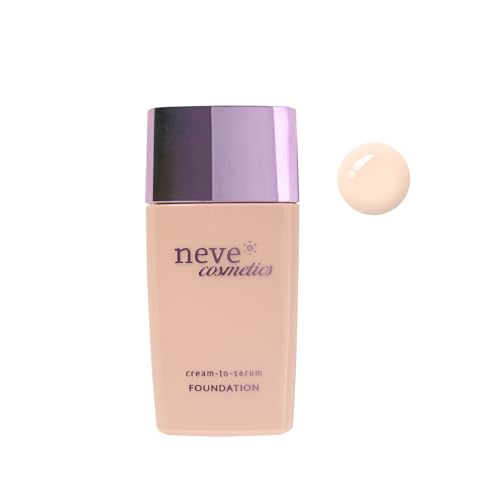 Neve Cosmetics Fondotinta Liquido Cream-To-Serum, Fondotinta Multisensoriale Elastico E Stratificabile A Piacere | "Fair Neutral"
