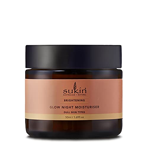 Sukin Glow Night Moisturiser - Brightening Range - Rejuvenates Complexion - For Dull Skin Types - 50 Ml