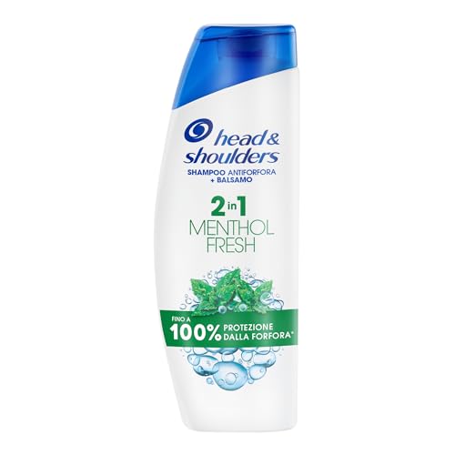 Head & Shoulders Menthol Fresh Shampoo E Balsamo Antiforfora 2 In 1 250Ml. Fino Al 100% Protezione Dalla Forfora. Clinicamente Testato. Per Tutti I Ti