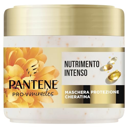 Pantene Nutrimento Intenso Maschera Per Capelli Con Biotina E Complesso Protezione Cheratina 300Ml. Pro-V Miracles Maschera Per Capelli Secchi, Rende