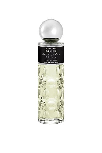 Parfums Saphir Armonía Black Eau De Parfum Con Vaporizzatore Per Uomo, 200 Ml