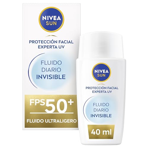 Nivea Sun Fluido Quotidiano Invisibile Protezione Solare Facciale Fps 50+ (1 X 40 Ml), Crema Solare Viso Ultra Leggera Con Effetto Opaco, Protezione S